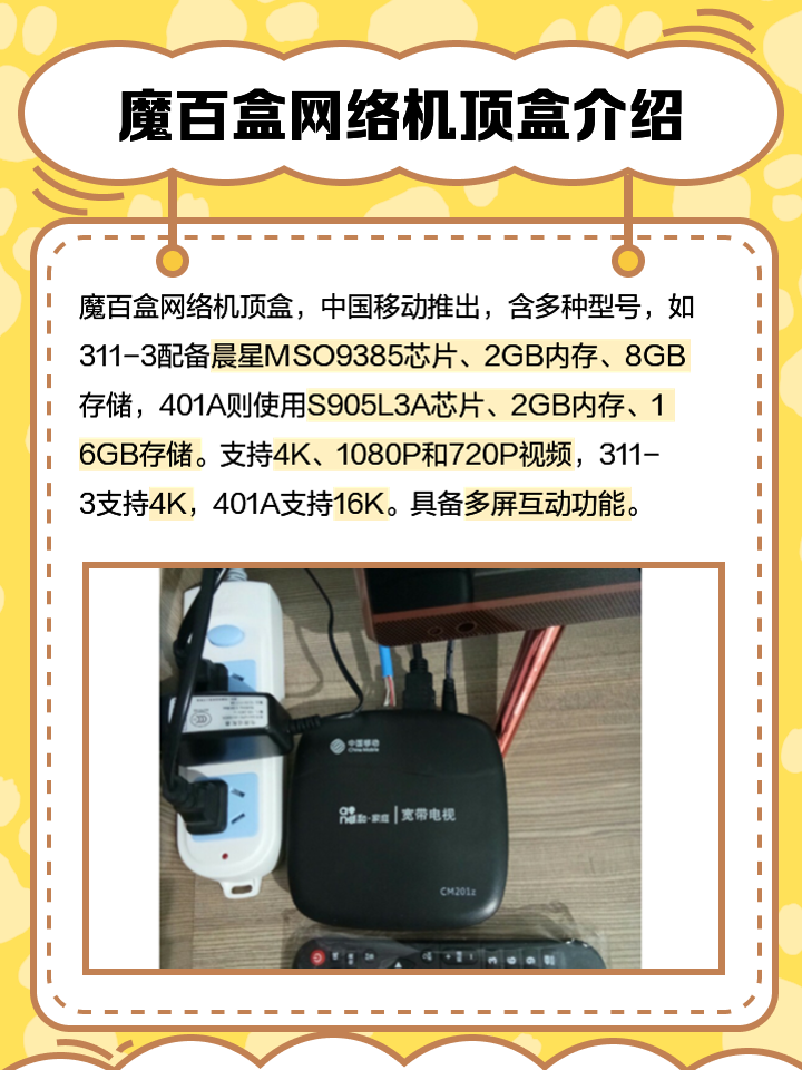 魔百盒网络机顶盒